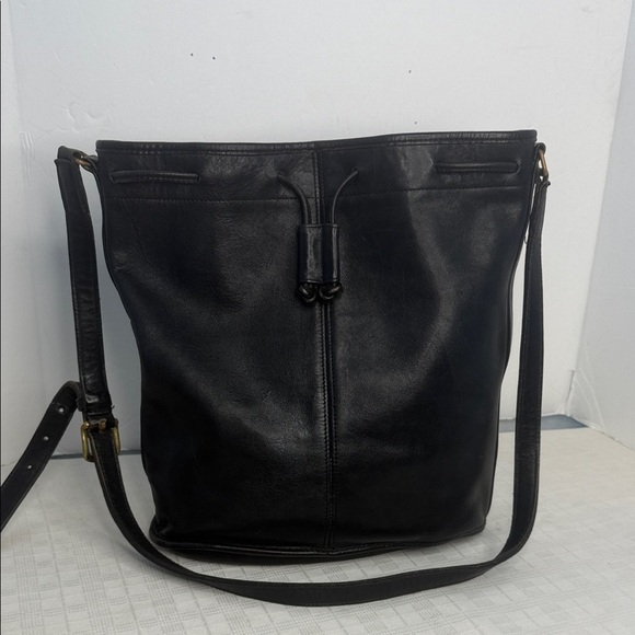 1990's COACH Classic Lula's Legacy black leather drawstring bucket MADE IN USA - Picture 8 of 11